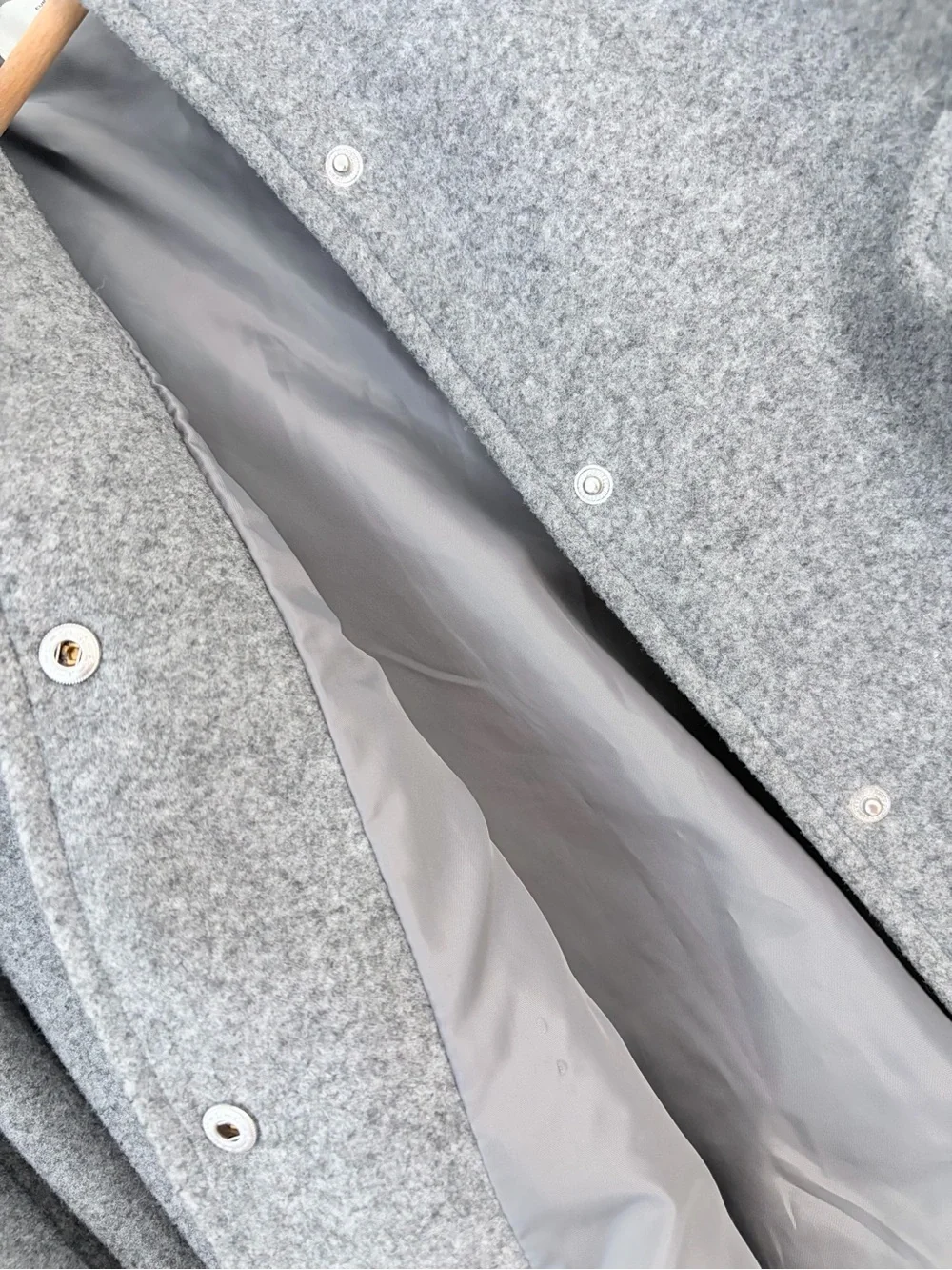 H&M Gray Wool-Blend Bomber Jacket